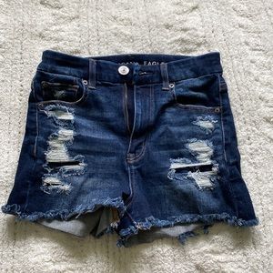 Ultra high rise american eagle jean shorts